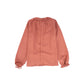 BACE COLLECTION MAUVE STRIPED LOGO BLOUSE