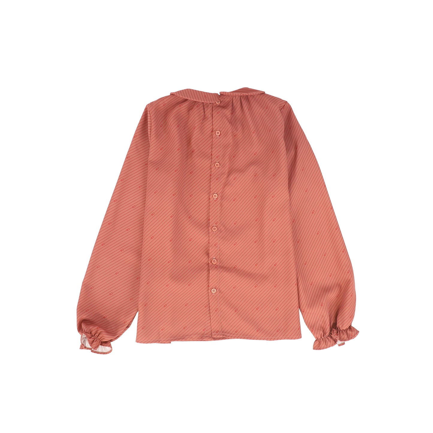 BACE COLLECTION MAUVE STRIPED LOGO BLOUSE