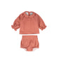 BACE COLLECTION MAUVE STRIPED LOGO BLOOMERS
