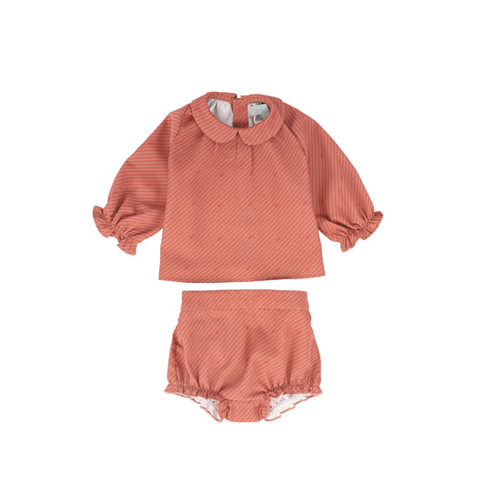 BACE COLLECTION MAUVE STRIPED LOGO BLOOMERS