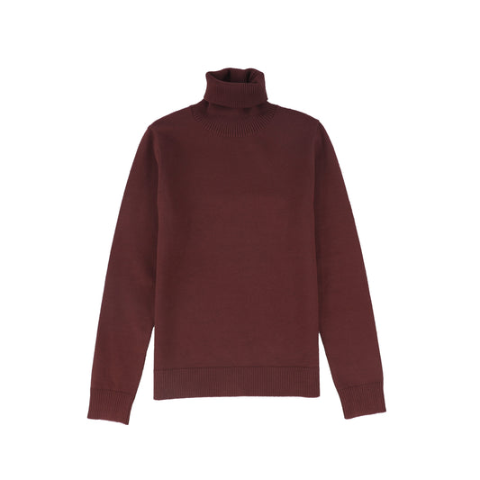 VALENTINA BURGUNDY ROLL OVER TURTLENECK