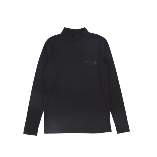 BACE COLLECTION BLACK TONAL PRINTED TURTLENECK