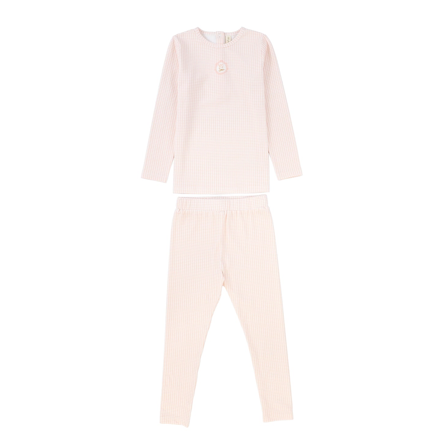 BEBE JOLEE PINK GINGHAM FRAME PAJAMAS