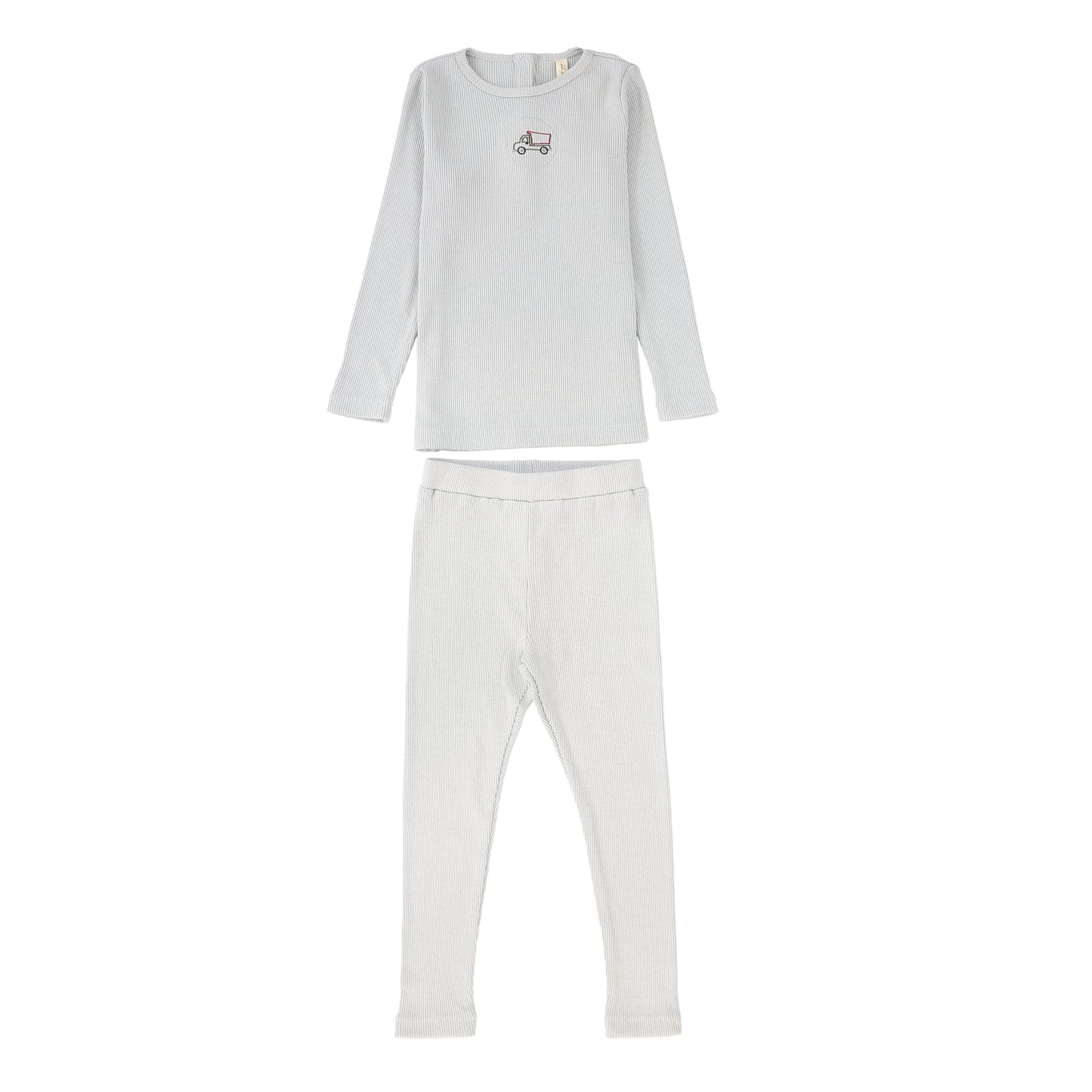 BEBE JOLEE CLOUDY BLUE EMBROIDERED PAJAMAS