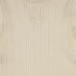BACE COLLECTION BEIGE RIBBED KNIT EMBROIDERED SWEATER