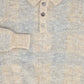 BAMBOO LIGHT GREY PLAID KNIT COLLAR SWEATER