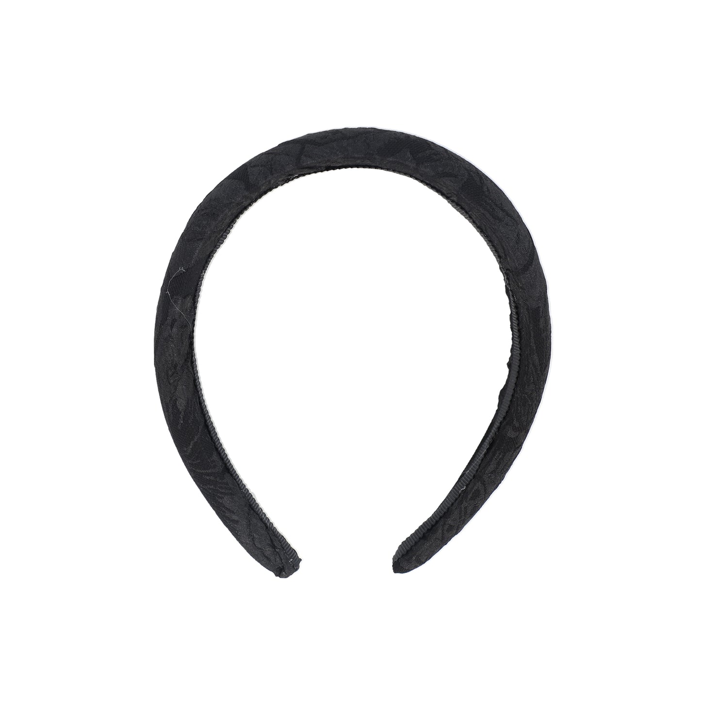 FRANCESCA GUILIANO BLACK TEXTURED TAFFETA HEADBAND [FINAL SALE]