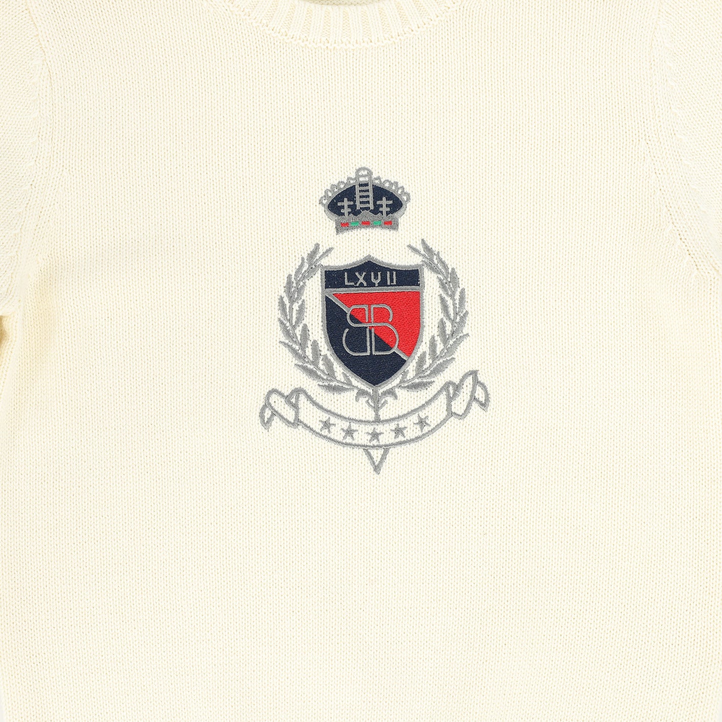 BAMBOO IVORY KNIT CREST SWEATER