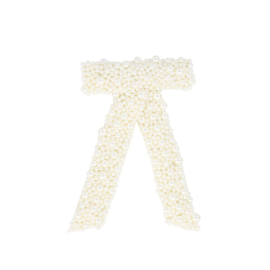 FRANCESCA GUILIANO IVORY PEARL EMBELLISHED BOW CLIP [FINAL SALE]