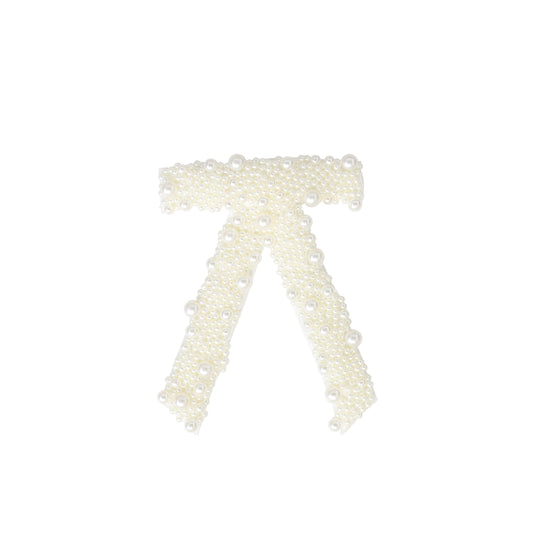 FRANCESCA GUILIANO IVORY PEARL EMBELLISHED SMALL BOW CLIP [FINAL SALE]