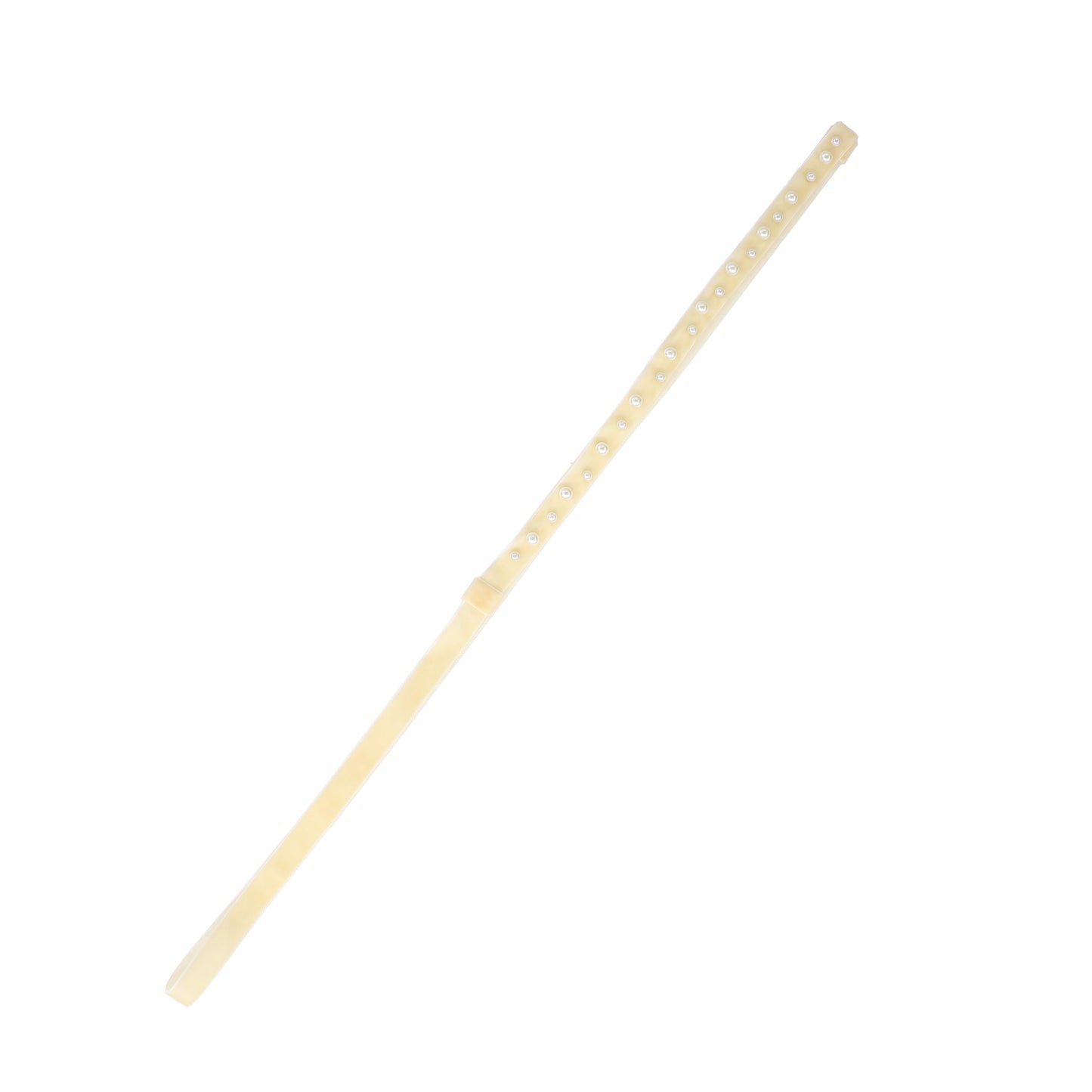 FRANCESCA GUILIANO CREAM SCATTERED PEARL RIBBON BAND