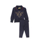 LE BOURDON NAVY BEE EMBROIDERED SWEATSHIRT SET