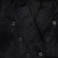 FRANCESCA GUILIANO BLACK VELVET BUTTONED BLAZER