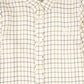 LE BOURDON BEIGE/BROWN WINDOWPANE BLOUSE