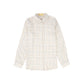 LE BOURDON BEIGE/BROWN WINDOWPANE BLOUSE