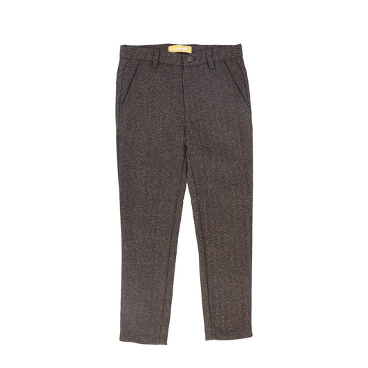 LE BOURDON BROWN TEXTURED PANTS