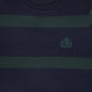 BAMBOO NAVY/GREEN STRIPE CREST SWEATER