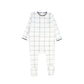 LE BOURDON GREY/WHITE CHECKED VELOUR FOOTIE