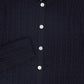 BAMBOO NAVY CABLE KNIT BUTTONED CARDIGAN