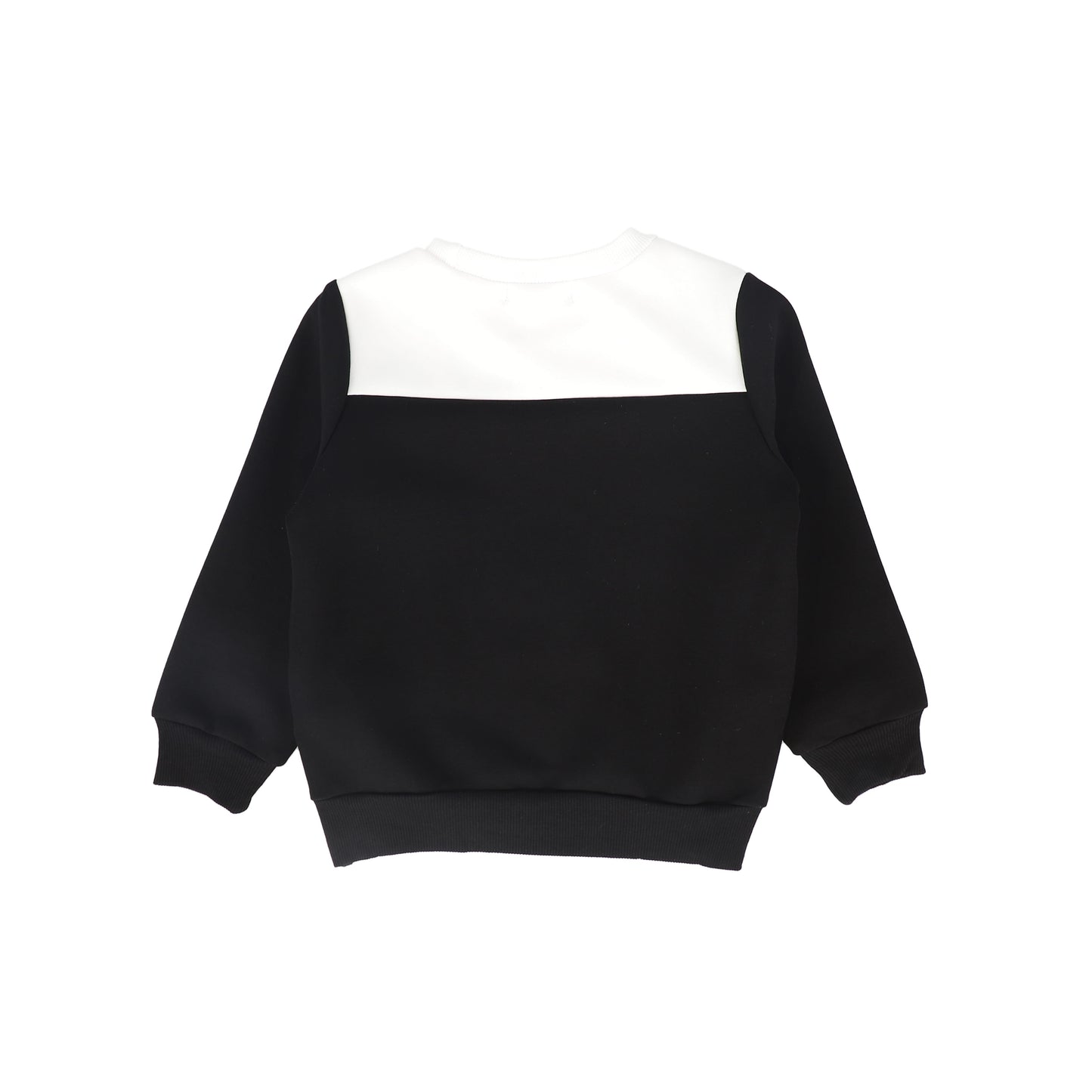 LE BOURDON BLACK/WHITE COLOR BLOCK BEE SWEATSHIRT