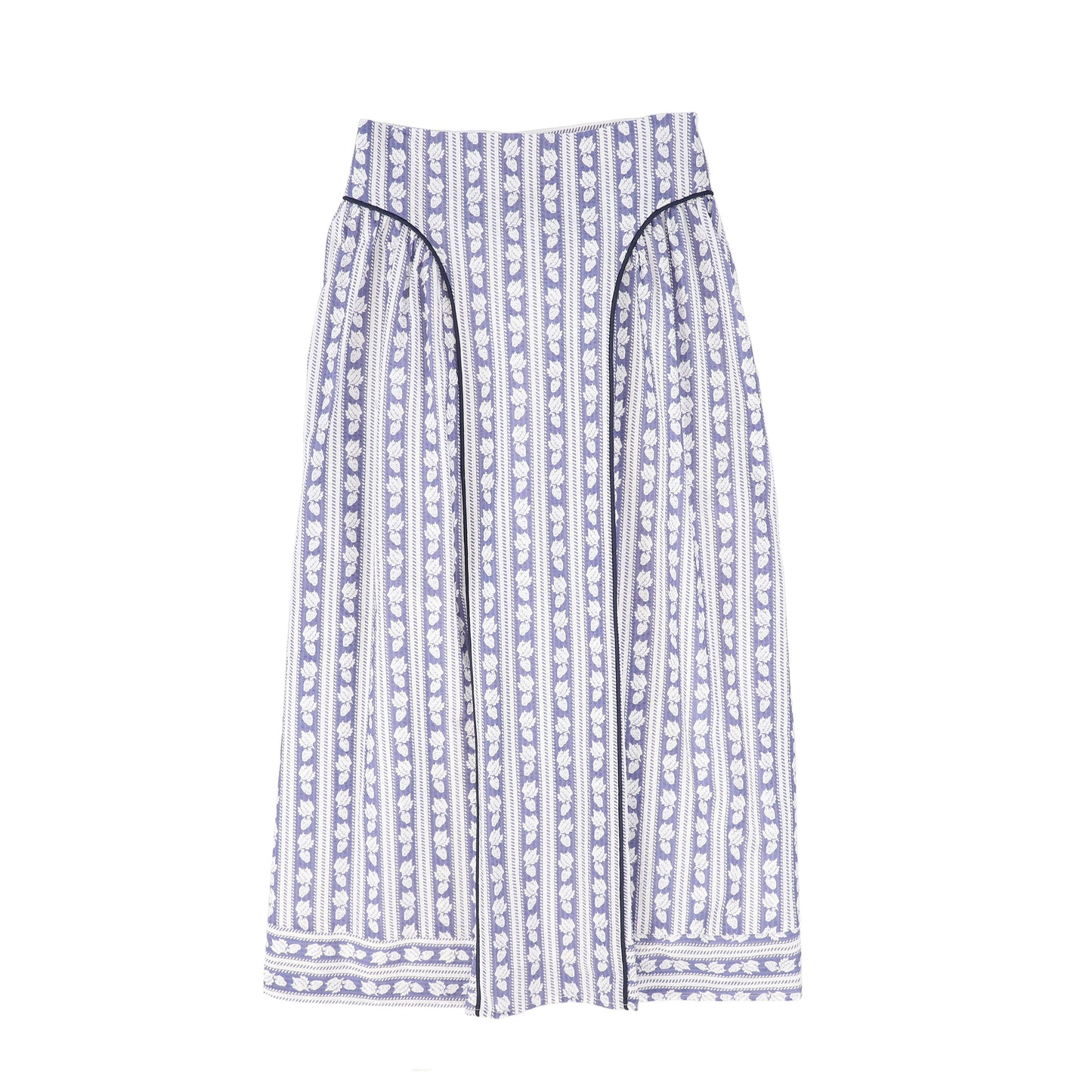 VALENTINA BLUE SEERSUCKER PRINTED SKIRT [FINAL SALE]