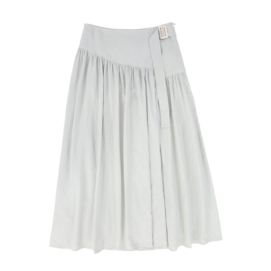 BAMBOO SAGE WRAP BUCKLE SKIRT