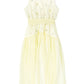 VALENTINA YELLOW RHINESTONE STUDDED CHIFFON JUMPER