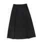 VALENTINA BLACK DENIM PANELED BUTTON SKIRT