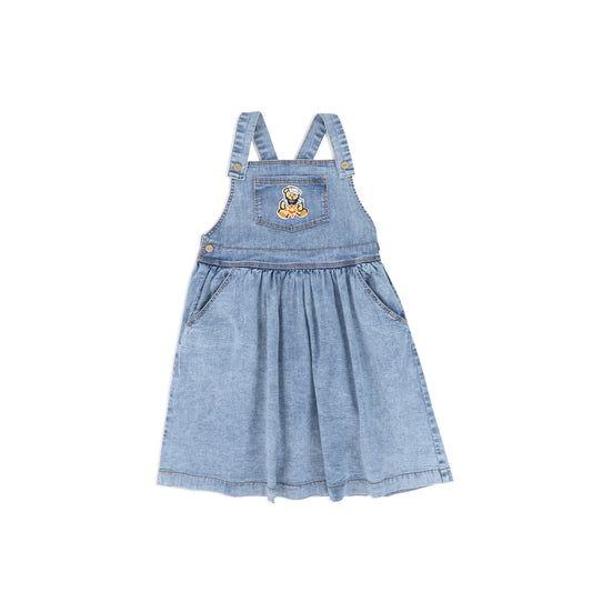 PHIL AND PHOEBE DENIM TEDDY BEAR PATCH JUMPER