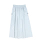 VALENTINA LIGHT BLUE PLEATED CARGO SKIRT