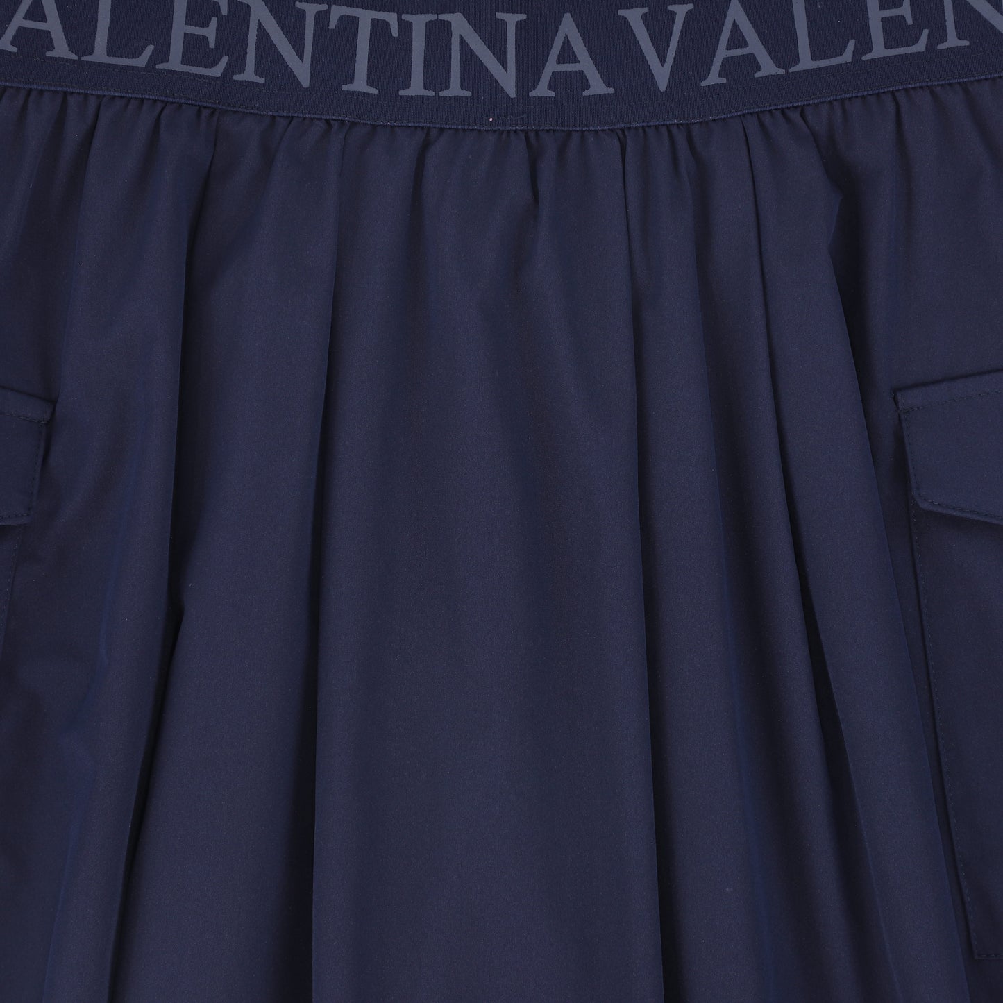 VALENTINA NAVY PLEATED CARGO SKIRT