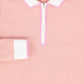 VALENTINA PINK ZIPPER PIQUE POLO