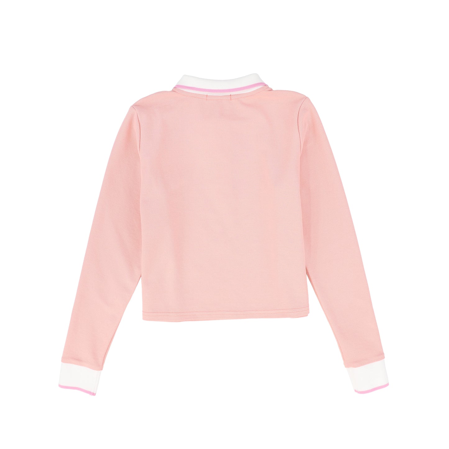 VALENTINA PINK ZIPPER PIQUE POLO