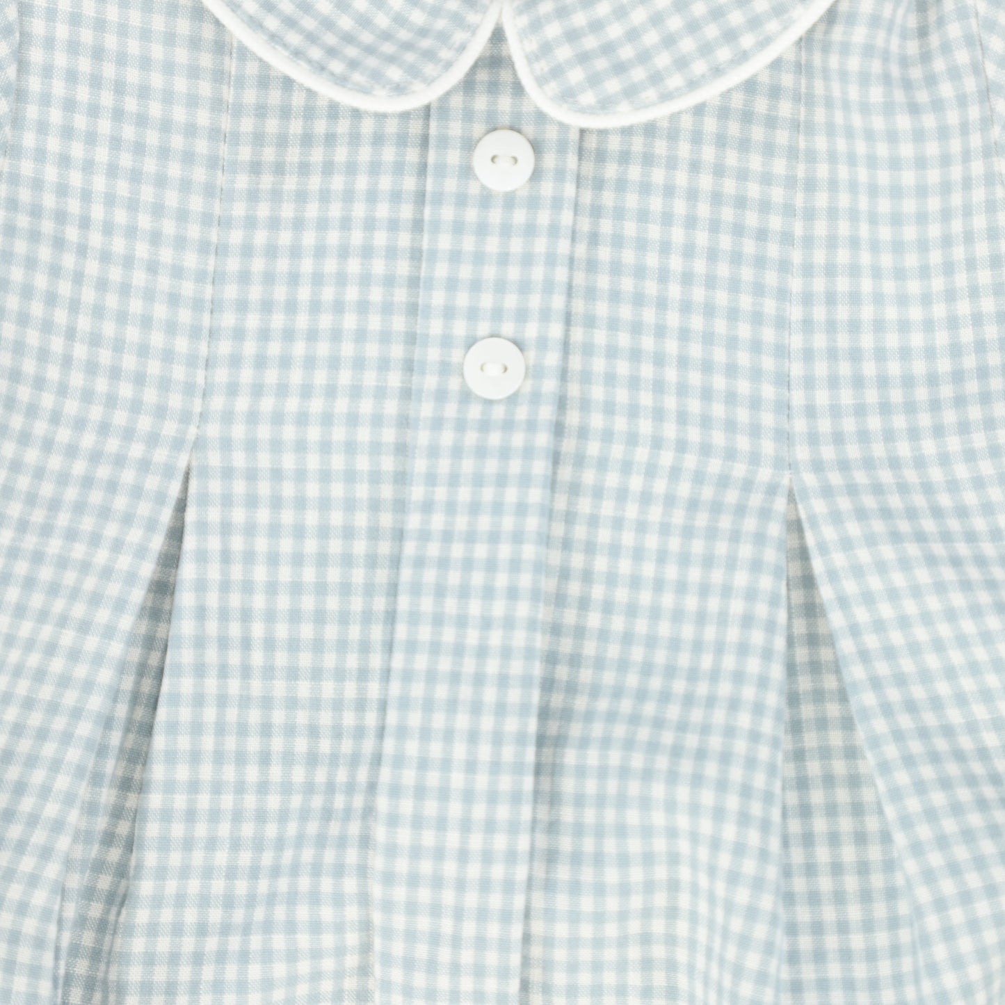 LE BOURDON BLUE LINEN PLEAT ROMPER