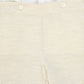 LE BOURDON CREAM TEXTURED PIPED TRIM SHORTS SET