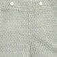 LE BOURDON GREEN TEXTURED PIPED TRIM SHORTS SET