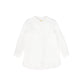 LE BOURDON WHITE TEXTURED BUTTON BLOUSE