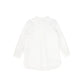 LE BOURDON WHITE TEXTURED BUTTON BLOUSE