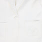 LE BOURDON IVORY PONTE EMBROIDERED POCKET BLAZER