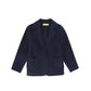 LE BOURDON NAVY PONTE EMBROIDERED POCKET BLAZER