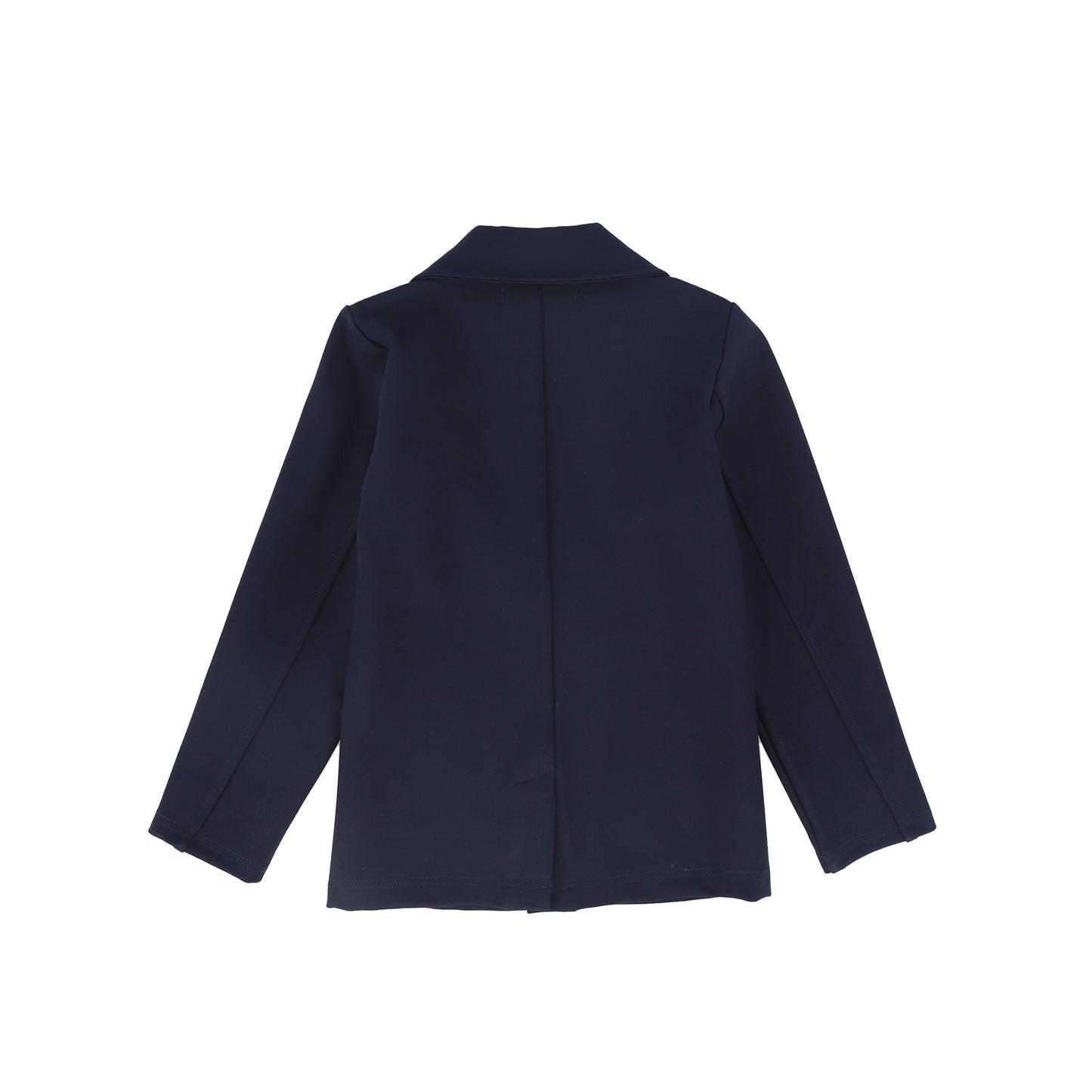 LE BOURDON NAVY PONTE EMBROIDERED POCKET BLAZER