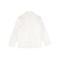 LE BOURDON IVORY PONTE EMBROIDERED POCKET BLAZER