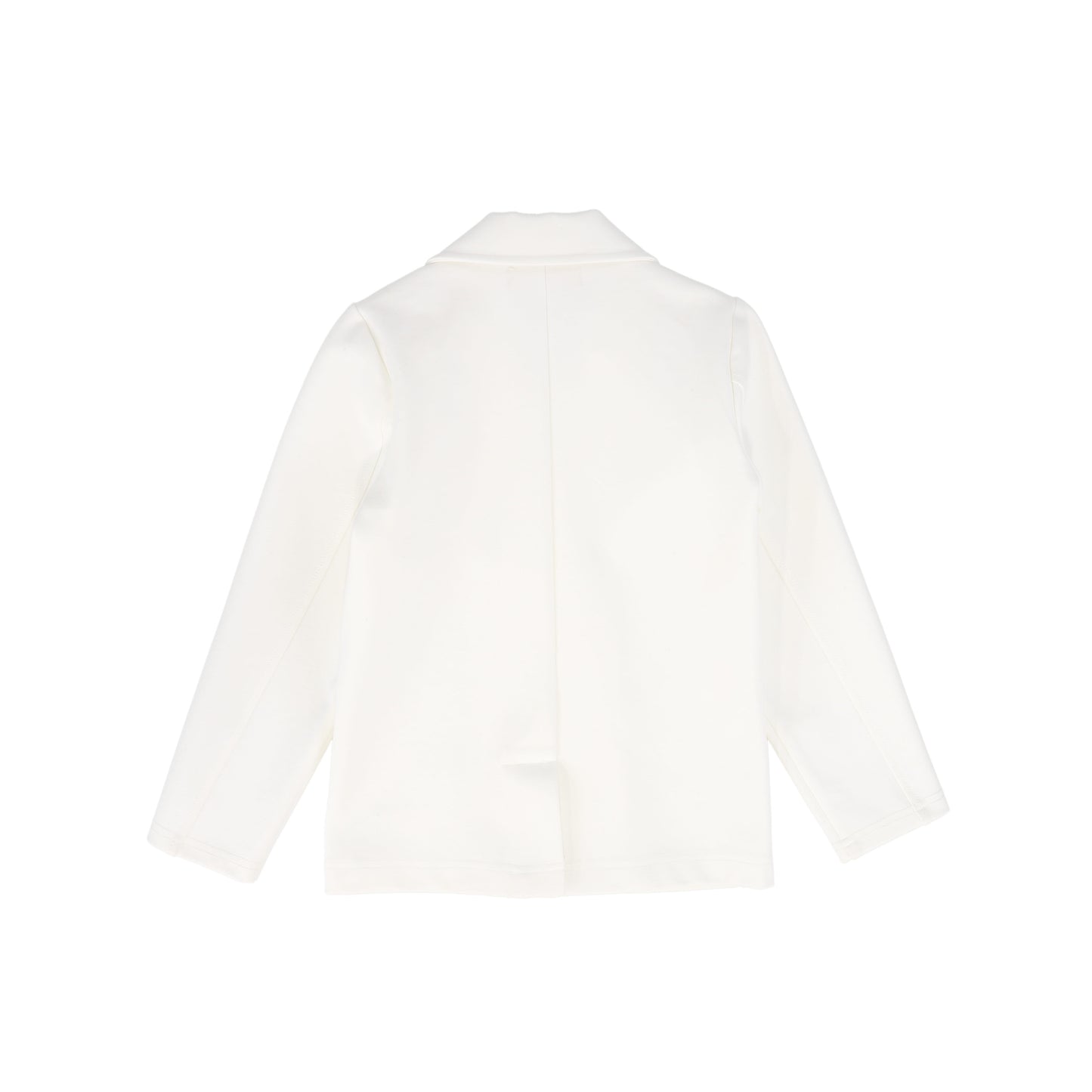 LE BOURDON IVORY PONTE EMBROIDERED POCKET BLAZER