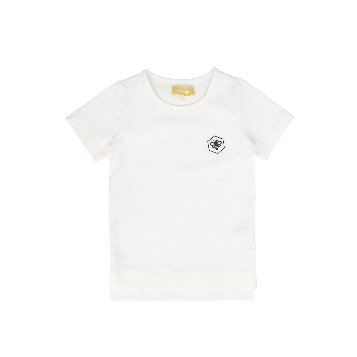 LE BOURDON WHITE LOGO PATCH BUTTON T-SHIRT