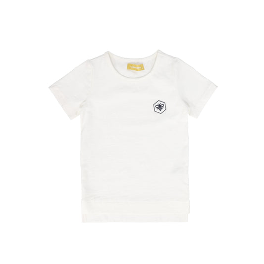 LE BOURDON WHITE LOGO PATCH BUTTON T-SHIRT