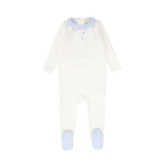 LE BOURDON LIGHT BLUE BEE PATCH FOOTIE