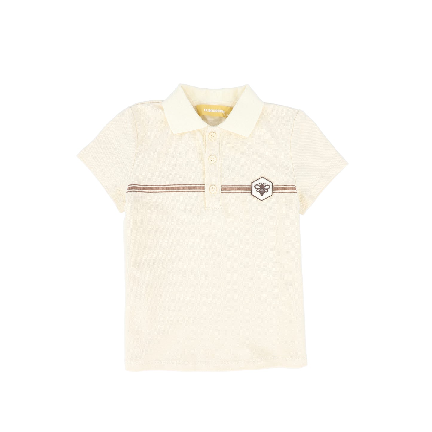 LE BOURDON CREAM BEE PATCH POLO