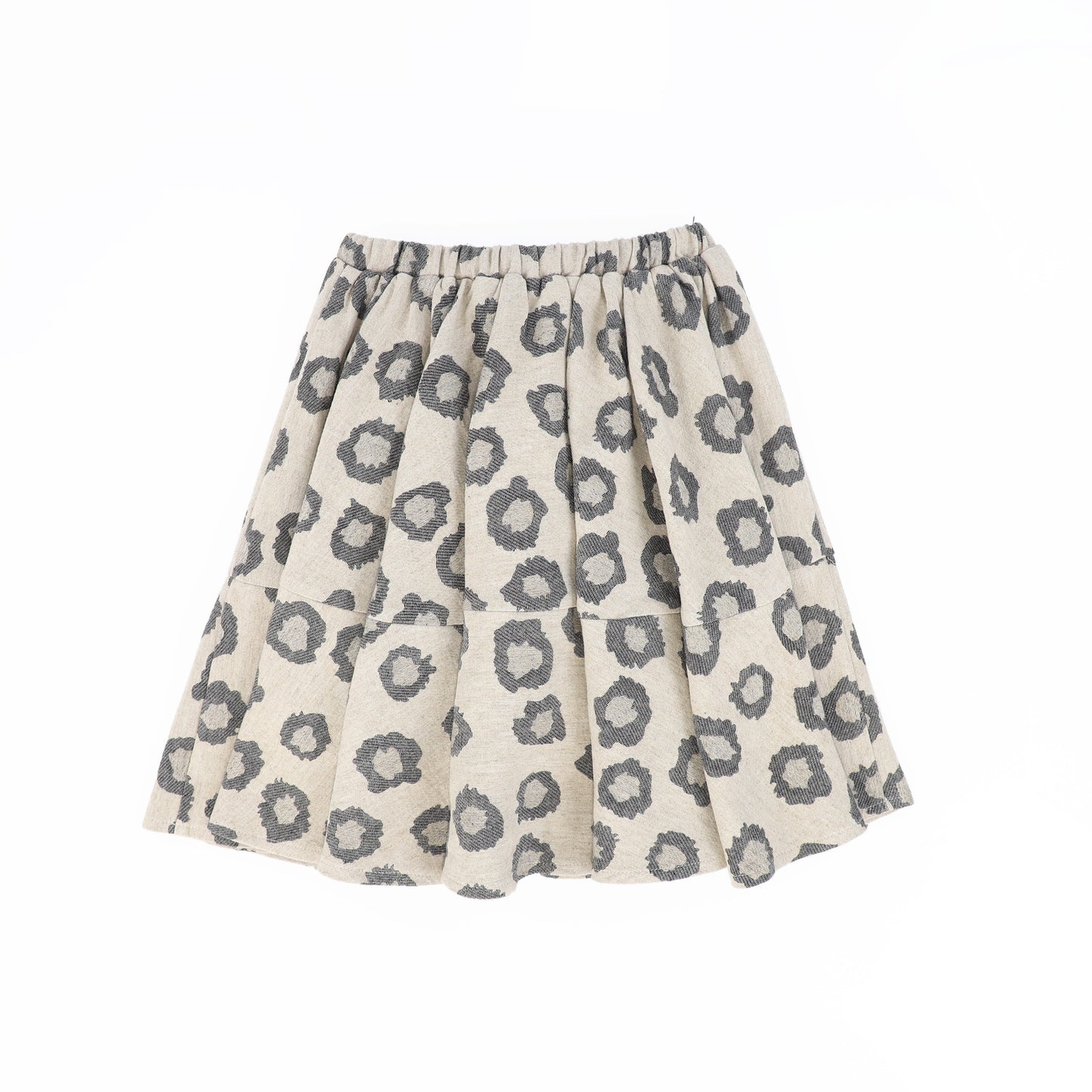 BAMBOO BEIGE LEOPARD FLARE SKIRT