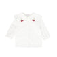 PAPILLON WHITE EMBROIDERED CHERRY BLOUSE [FINAL SALE]