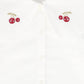 PAPILLON WHITE EMBROIDERED CHERRY BLOUSE [FINAL SALE]